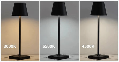 Lampe de table rechargeable Design Contemporain Noir comparatif 3 températures 3000K 6500K 4500K — Mon Univers - Mes Lumières