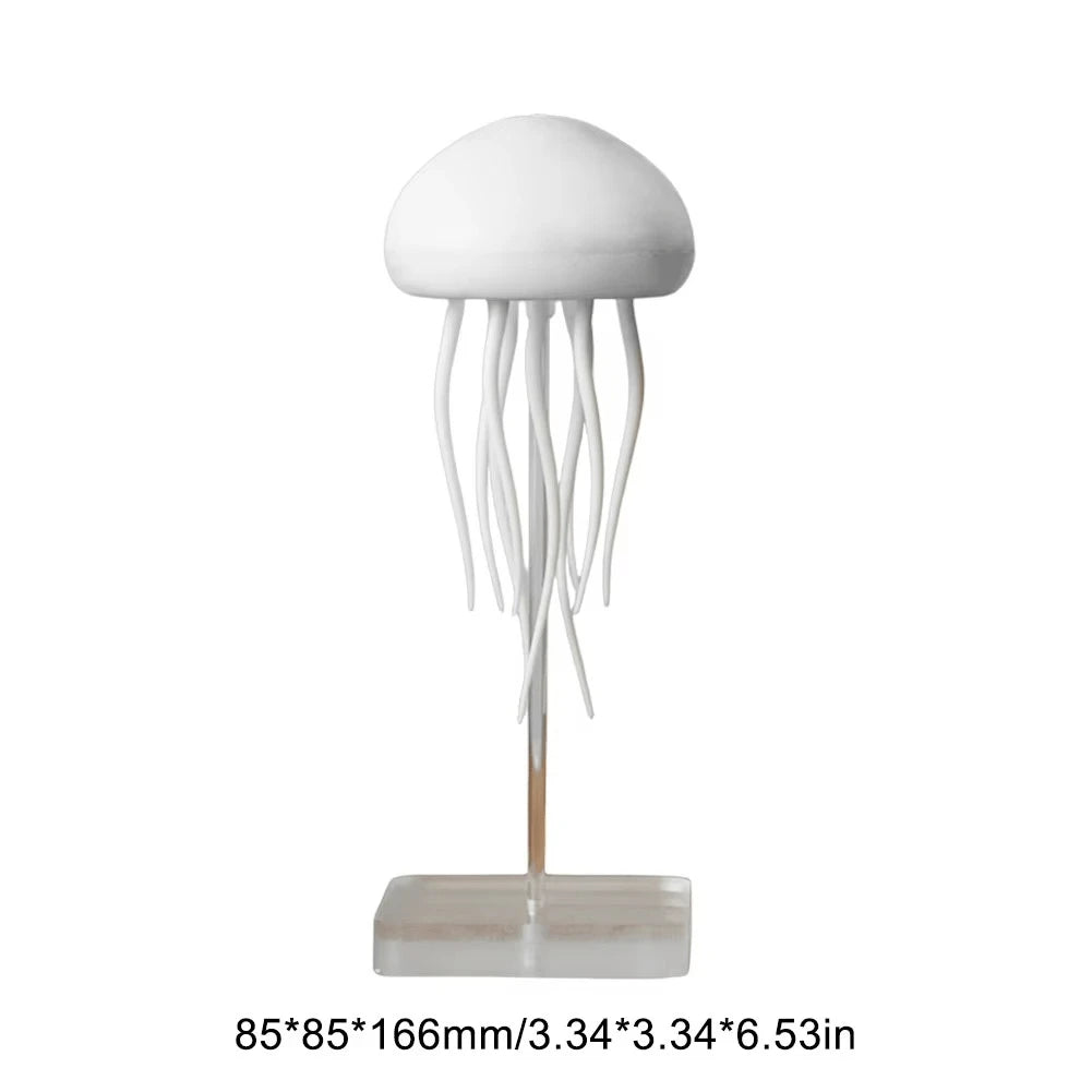 Lampe méduse Lumipur avec base et support modèle blanc dimensions 85x85x166mm