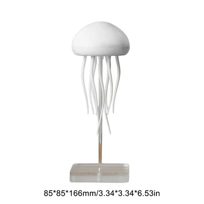 Lampe méduse Lumipur avec base et support modèle blanc dimensions 85x85x166mm