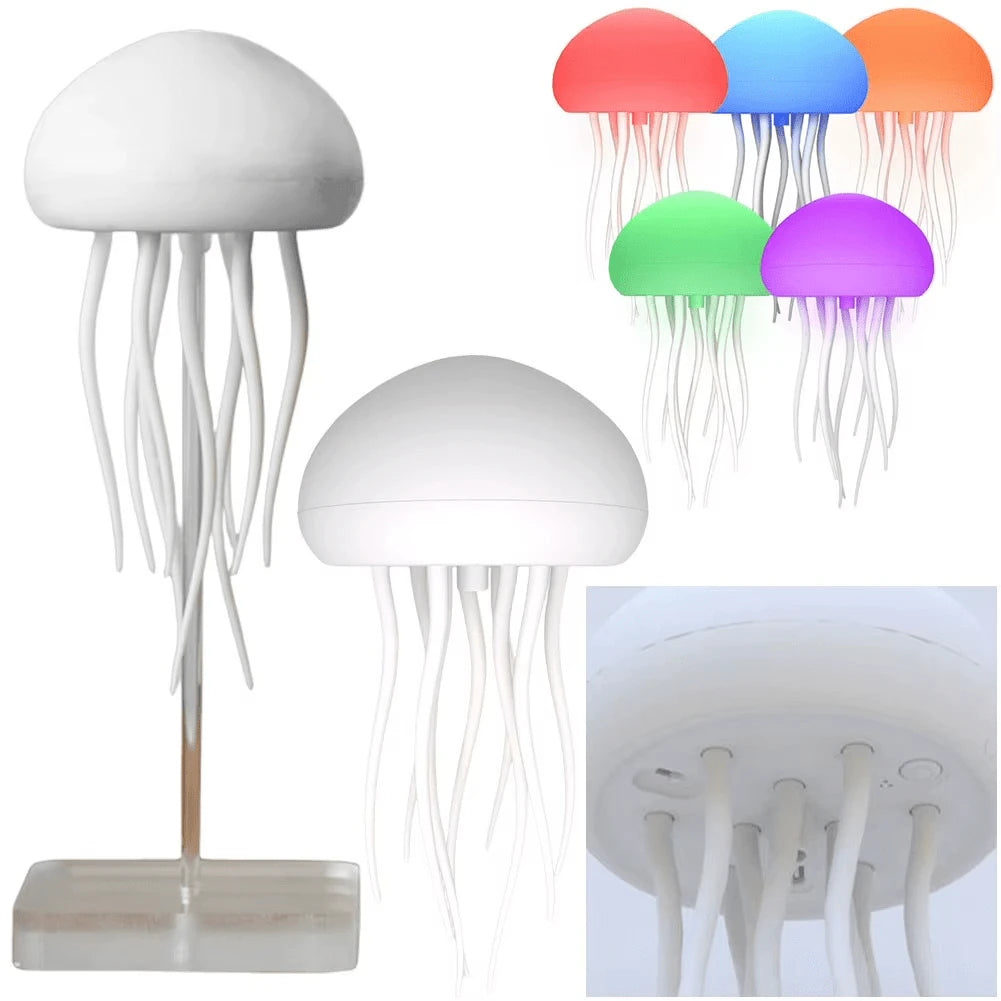 Lampe méduse Lumipur comparatif deux modèles suspendu et base couleurs disponibles