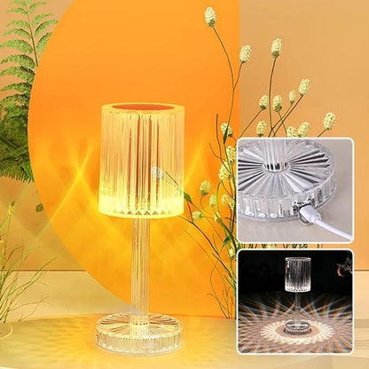 Lampe projections tactiles LED cristal arc-en-ciel ambiance cosy — Mon Univers - Mes Lumières