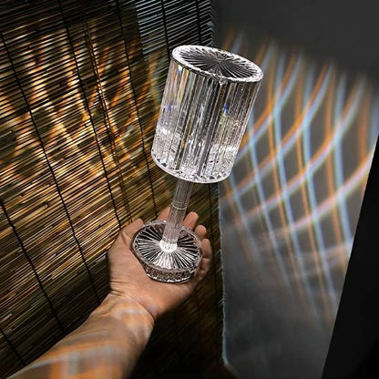 Lampe tactile LED cristal contrôle tactile projections chambre peluche — Mon Univers - Mes Lumières