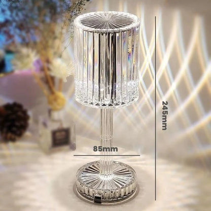 Lampe tactile LED cristal dimensions caractéristiques techniques fiche produit — Mon Univers - Mes Lumières