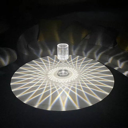 Lampe tactile LED cristal rechargeable USB port de charge base — Mon Univers - Mes Lumières
