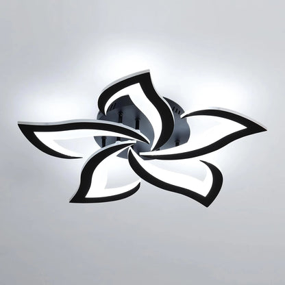 Lustre LED FloraLux Noir chambre à coucher ambiance romantique — Mon Univers - Mes Lumières