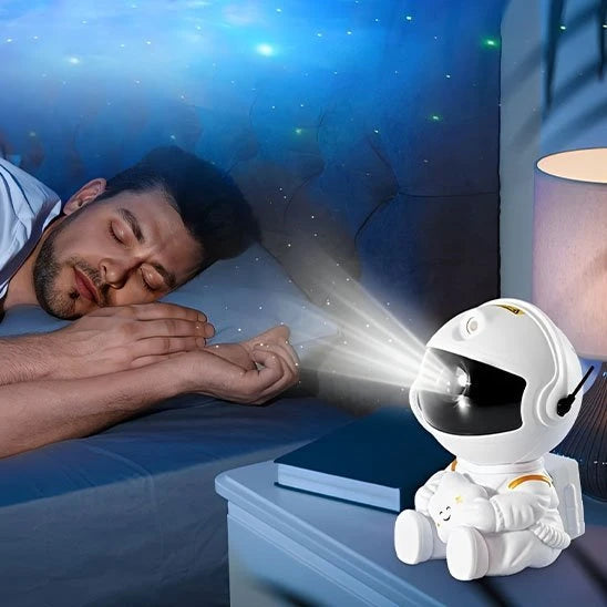 Projecteur LED Astronaute UltraBright blanc vue de face fond blanc — Mon Univers - Mes Lumières