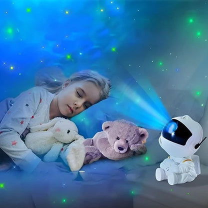 Projecteur LED Astronaute UltraBright enfant couché sous ciel étoilé — Mon Univers - Mes Lumières