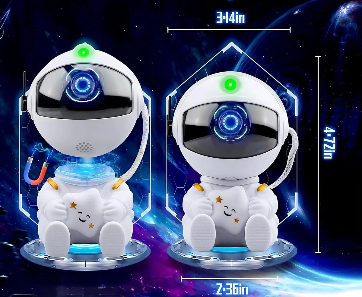Projecteur LED Astronaute UltraBright noir vue de face fond blanc — Mon Univers - Mes Lumières