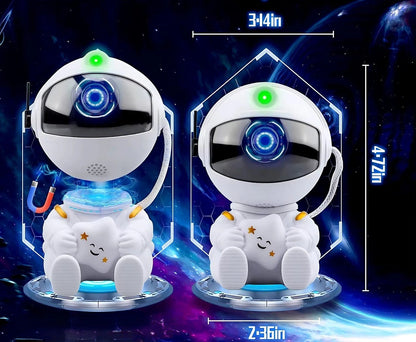 Projecteur LED Astronaute UltraBright noir vue de face fond blanc — Mon Univers - Mes Lumières