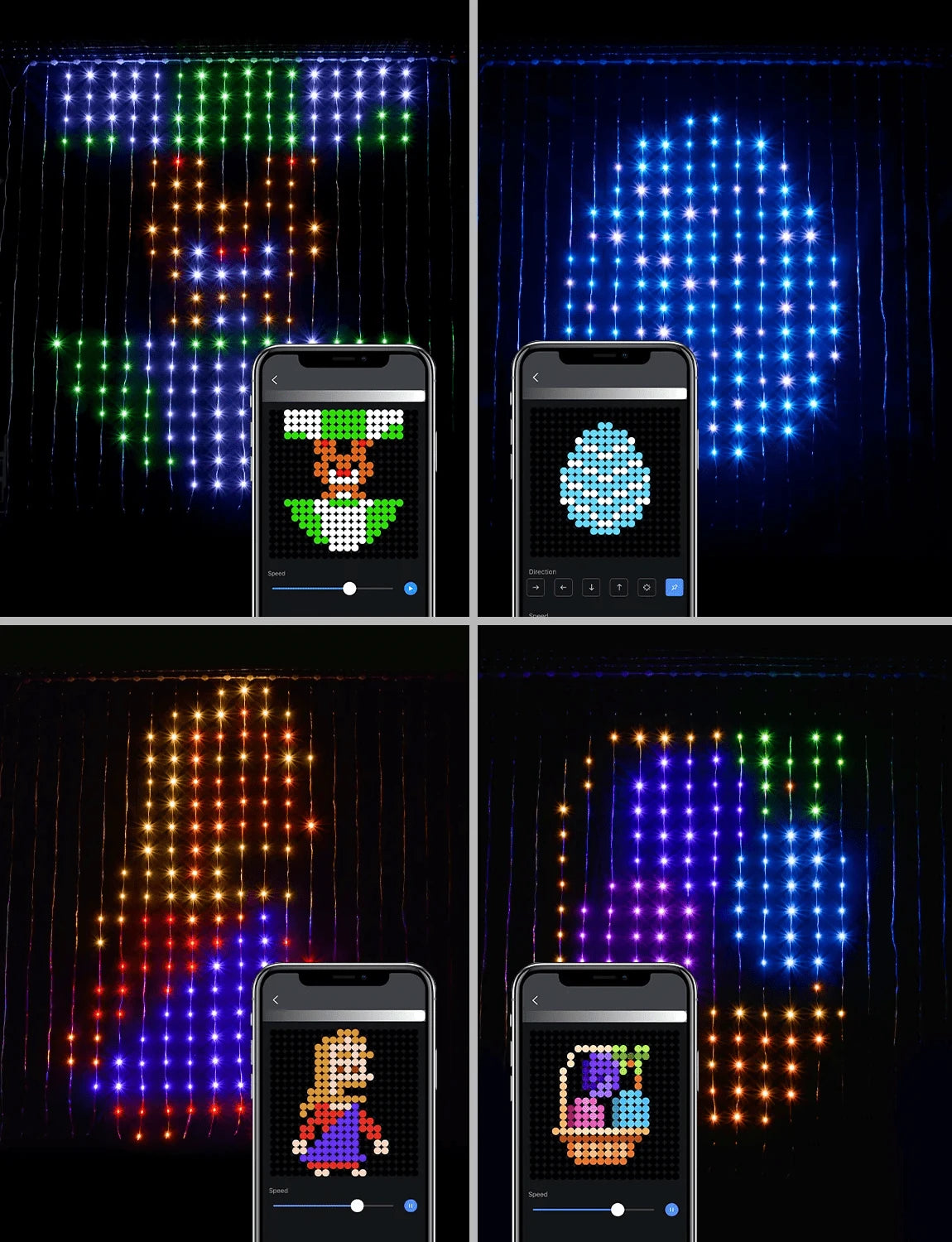 Rideau LED ColorSync extérieur terrasse multicolore nuit IP65 — Mon Univers - Mes Lumières