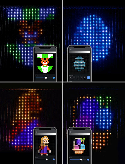 Rideau LED ColorSync extérieur terrasse multicolore nuit IP65 — Mon Univers - Mes Lumières