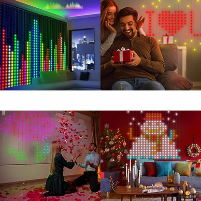 Rideau LED ColorSync motif cœur rouge rose personnalisé app DIY — Mon Univers - Mes Lumières