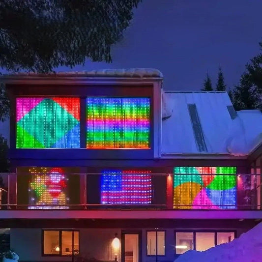 Rideau LED SmartGlow connecté ambiance chambre cascade lumière RGB multicolore Mon Univers - Mes Lumières
