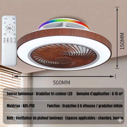 Ventilateur de plafond intelligent avec télécommande | Silencieux
