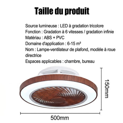 Ventilateur de plafond intelligent avec télécommande | Silencieux