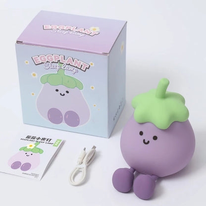 Veilleuse LumiBuddy Aubergine contenu boîte câble USB notice emballage — Mon Univers - Mes Lumières