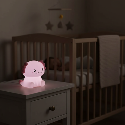 Veilleuse LumiBuddy Axolot lumière rose table de chevet chambre bébé nuit — Mon Univers - Mes Lumières