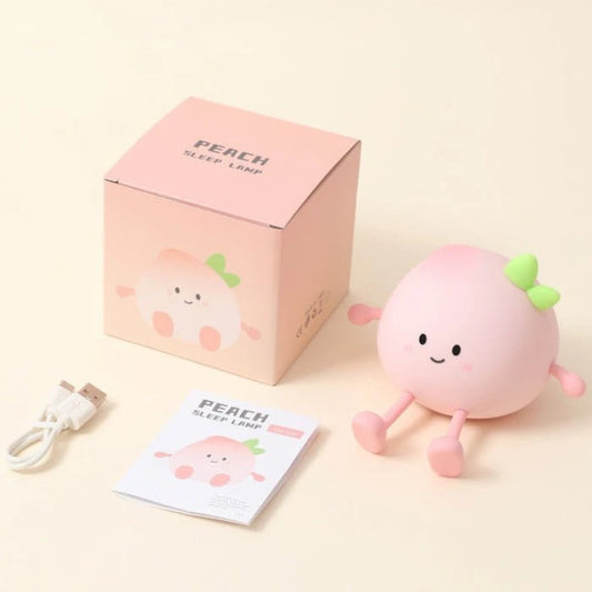 Veilleuse LumiBuddy Pêche lumière multicolore RGB fond rose ambiance chambre — Mon Univers - Mes Lumières