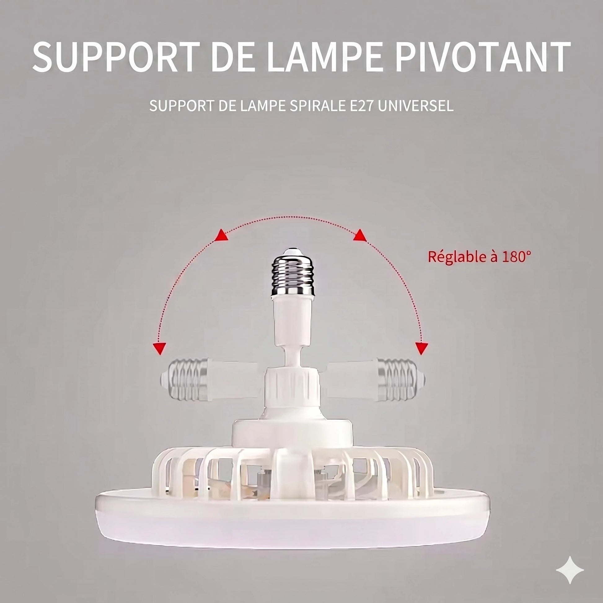 Ventilateur de plafond rotatif LED télécommande incluse contrôle distance — Mon Univers - Mes Lumières