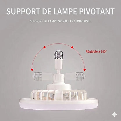 Ventilateur de plafond rotatif LED télécommande incluse contrôle distance — Mon Univers - Mes Lumières