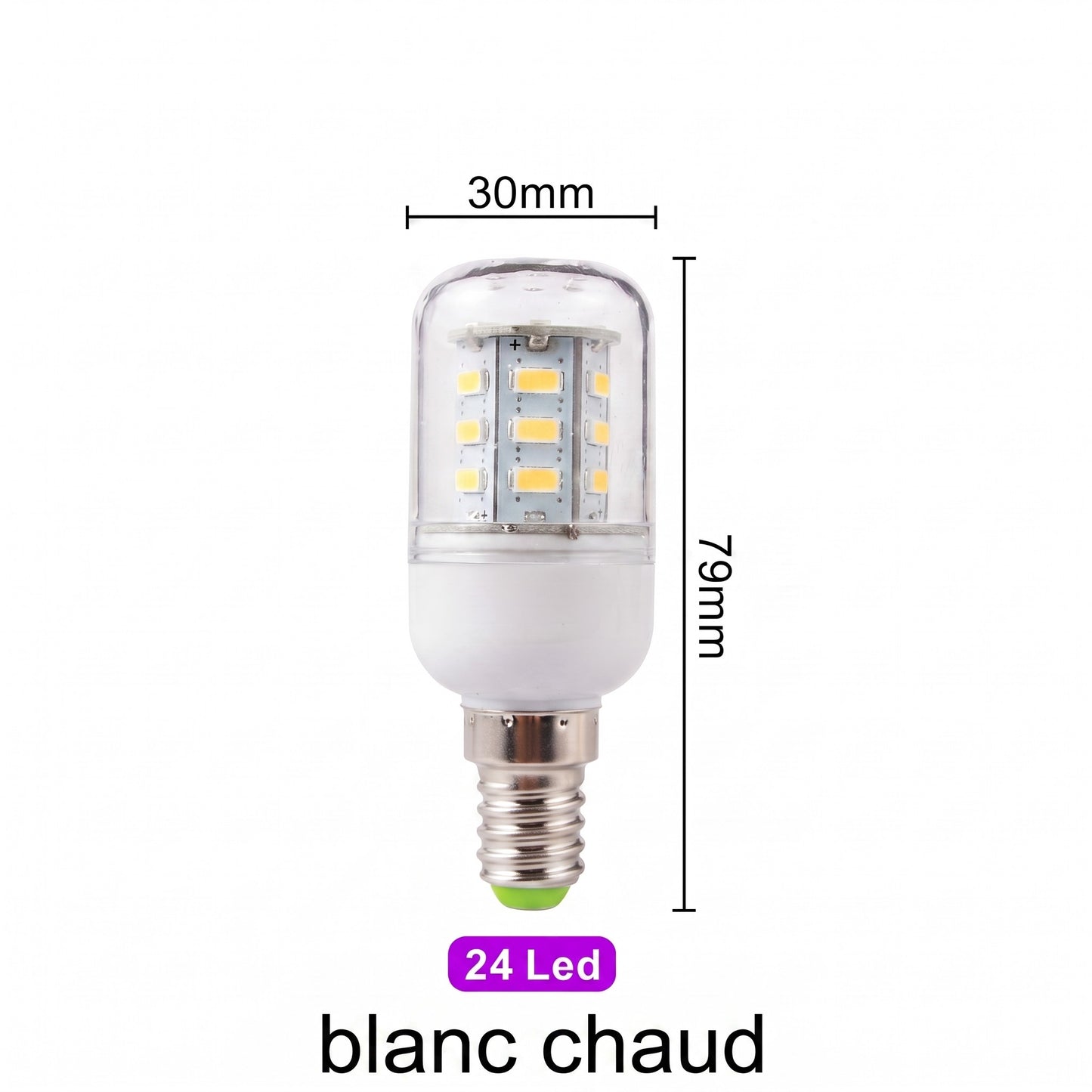 Ampoule LED E14 24 LED blanc chaud pack de 6 — Mon Univers - Mes Lumières