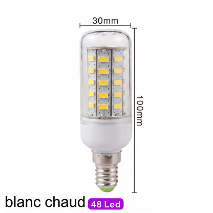 Ampoule LED E14 48 LED blanc chaud pack de 6 — Mon Univers - Mes Lumières