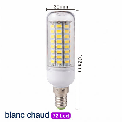 Ampoule LED E14 72 LED blanc chaud pack de 6 — Mon Univers - Mes Lumières