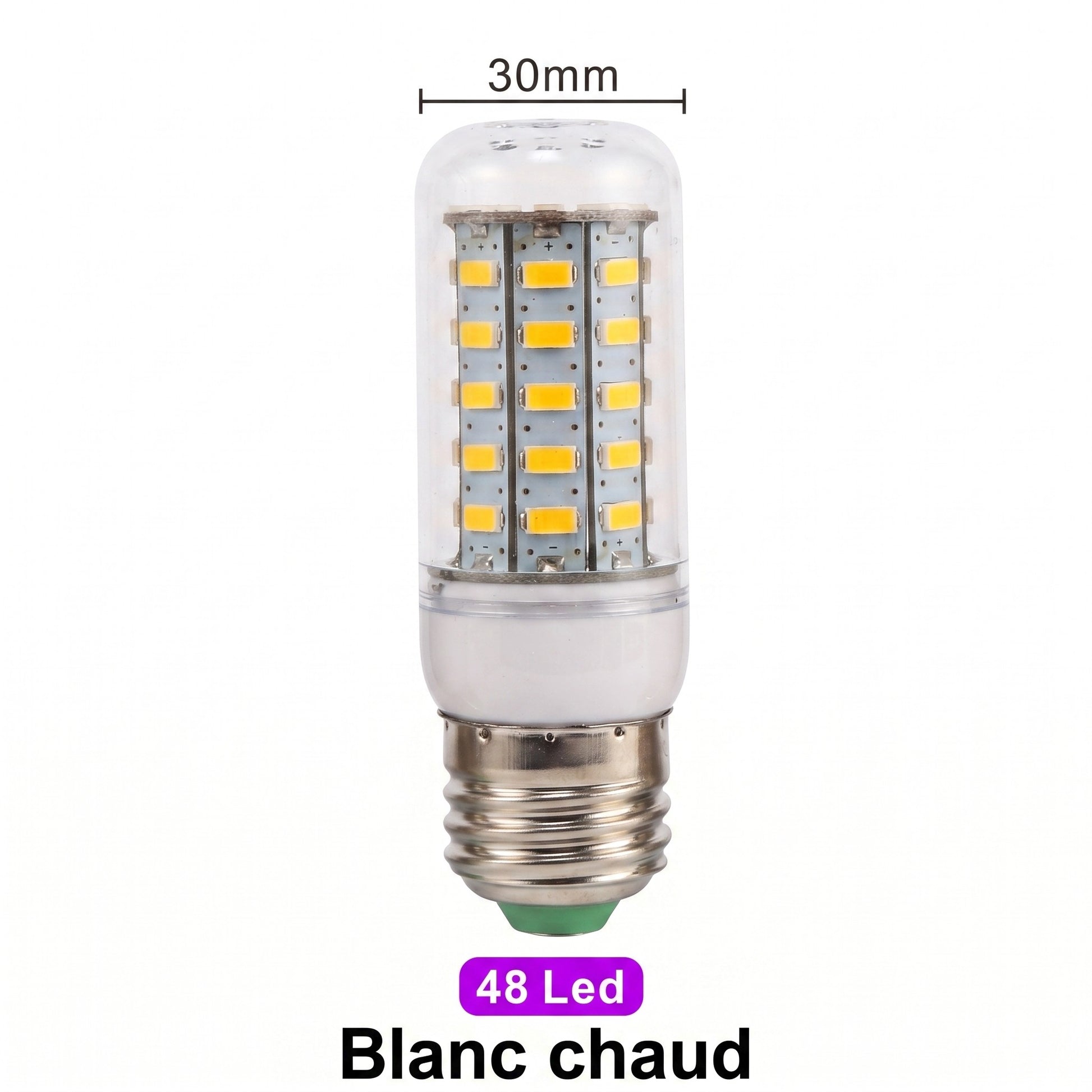 Ampoule LED E27 48 LED blanc chaud pack de 6 — Mon Univers - Mes Lumières