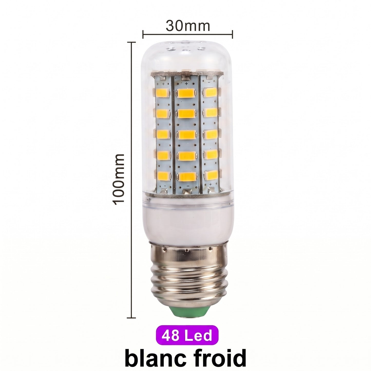 Ampoule LED E27 48 LED blanc froid variante pack de 6 — Mon Univers - Mes Lumières