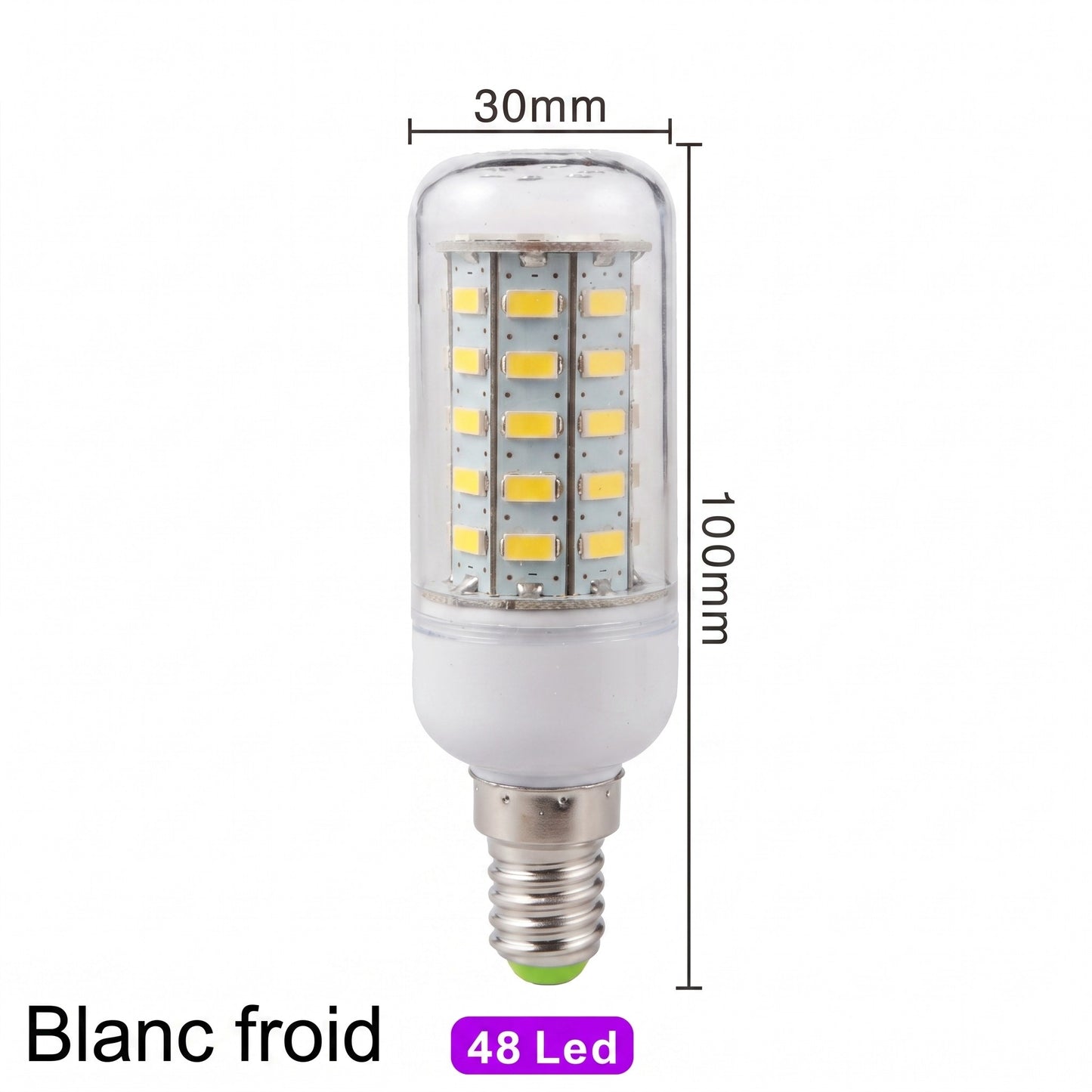 Ampoule LED E27 48 LED blanc froid pack de 6 — Mon Univers - Mes Lumières