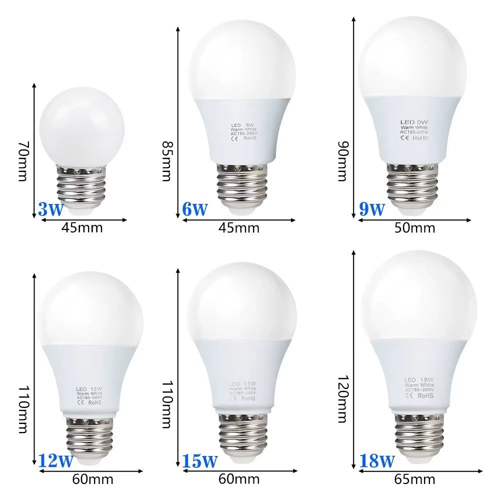 Ampoule LED E27 Dimmable gamme de puissances 3W à 18W présentation — Mon Univers - Mes Lumières