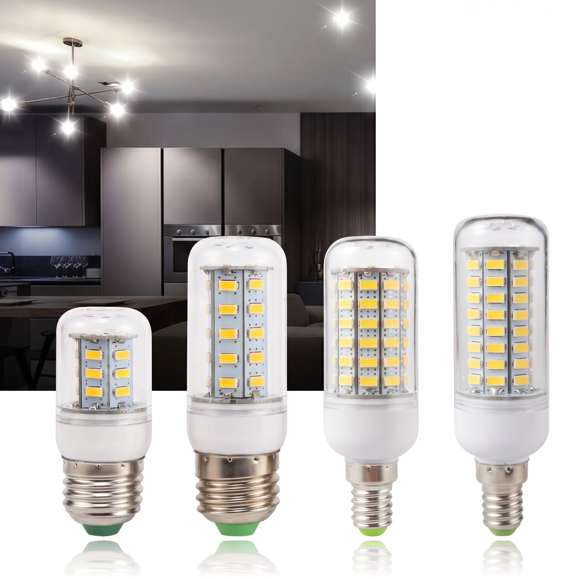 Ampoule LED E14 et E27 maïs mise en scène cuisine — Mon Univers - Mes Lumières