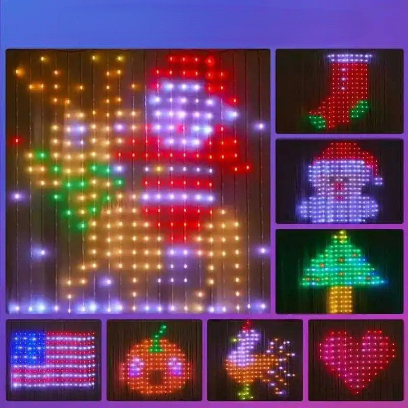 Guirlandes lumineuses rideau Led connectées | SmartGlow - Mon Univers - Mes Lumières