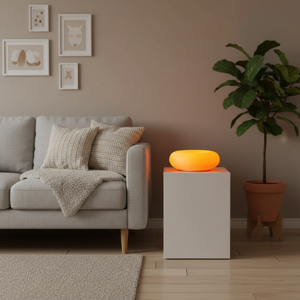 Lampe LumiAura Multicolore - Mise en situation salon