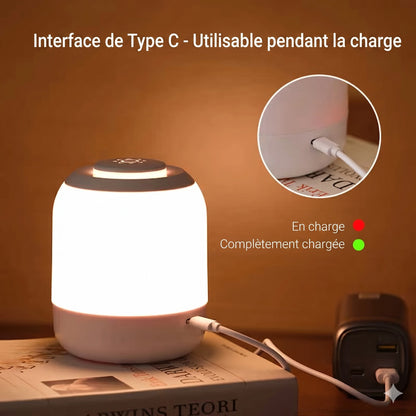 Lampe de chevet tactile LED : 3 intensités réglables