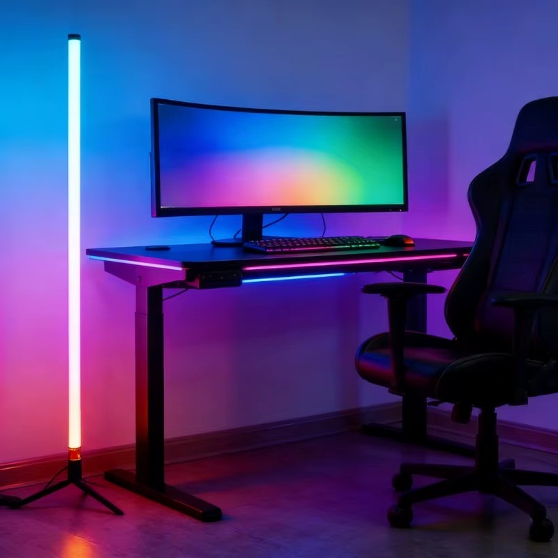 Lampe de sol LED RGB 120cm vue générale — Mon Univers - Mes Lumières