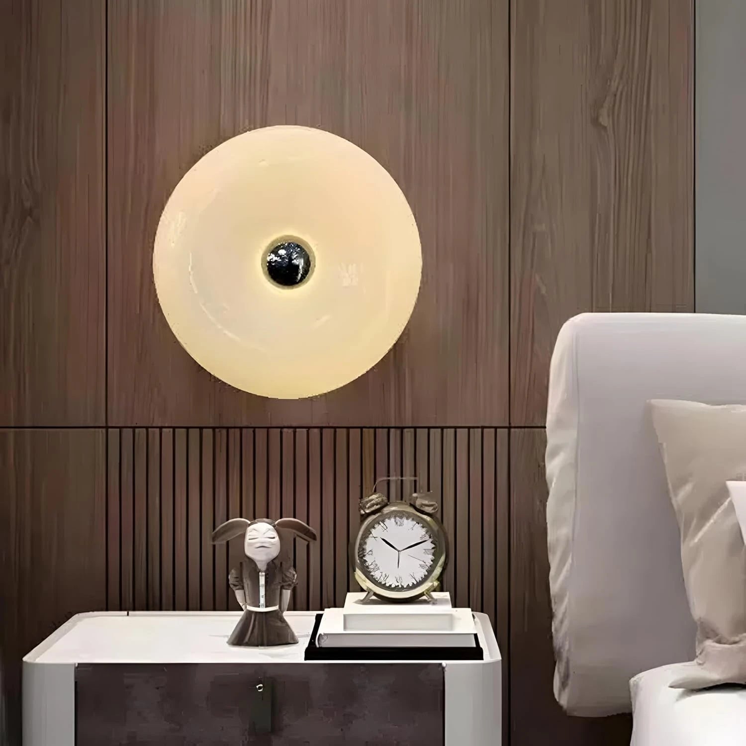 lampe de table donut blanc chaud fixe mur