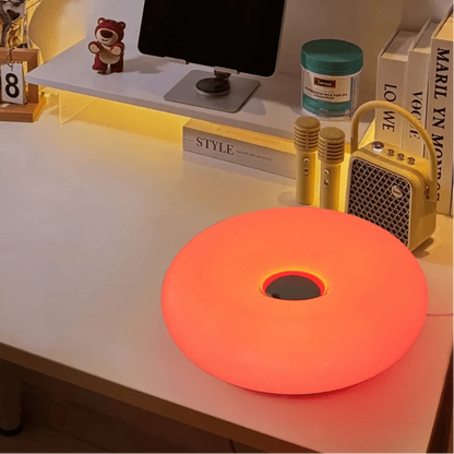lampe de table donut orange