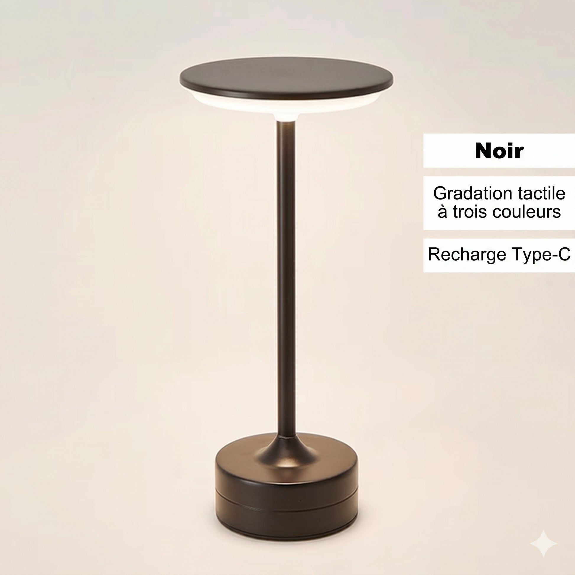 Lampe LED Portable Sans Fil finitions métalliques premium — Mon Univers - Mes Lumières