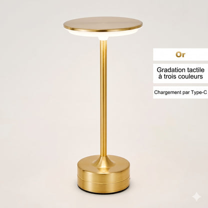 Lampe LED Portable Sans Fil finition dorée salon décoration — Mon Univers - Mes Lumières