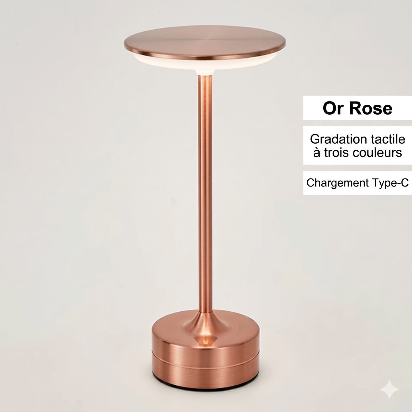Lampe LED Portable Sans Fil finition argent style scandinave — Mon Univers - Mes Lumières