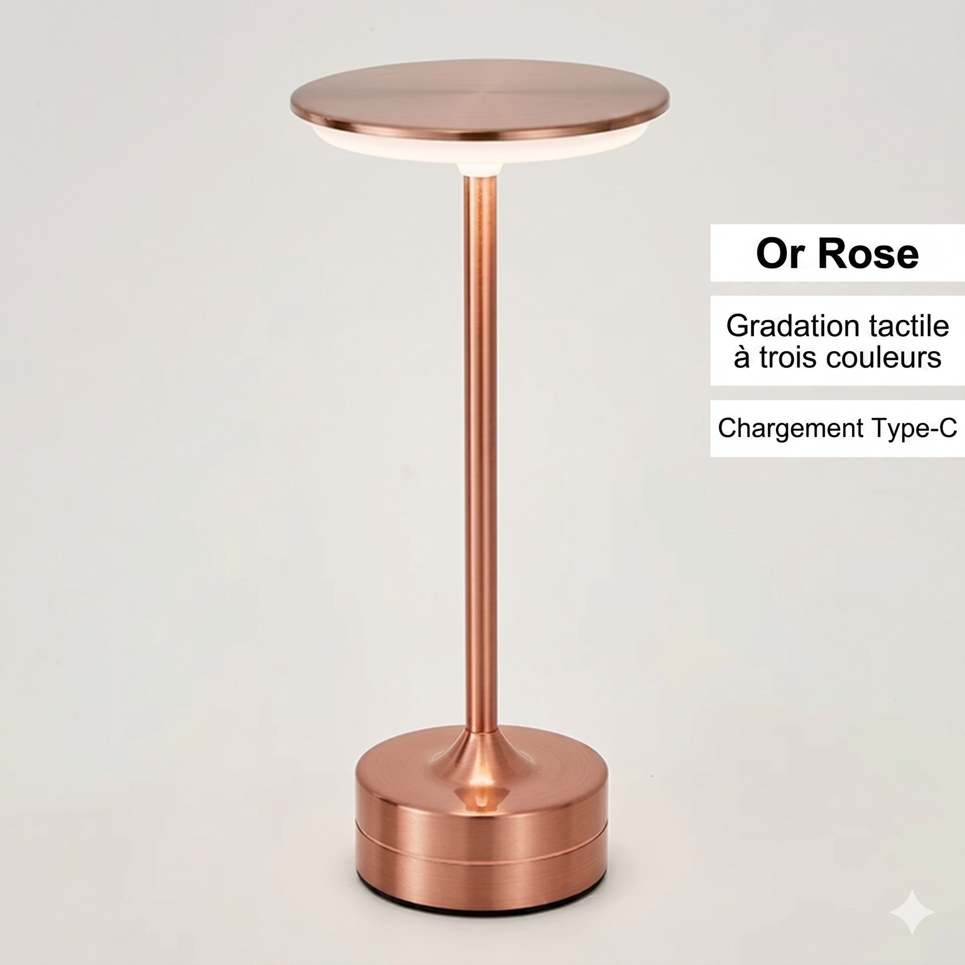 Lampe LED Portable Sans Fil finition argent style scandinave — Mon Univers - Mes Lumières
