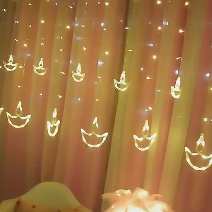 Rideau lumineux Led ambiance Diwali | Féerique
