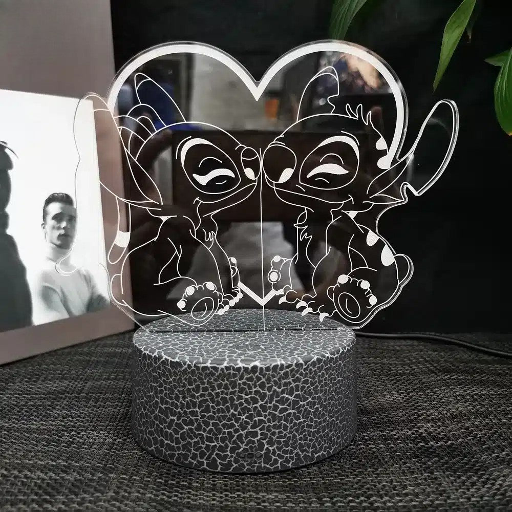 Veilleuse LED - StitchDream™ - Duo Amoureux - Mon Univers - Mes Lumières
