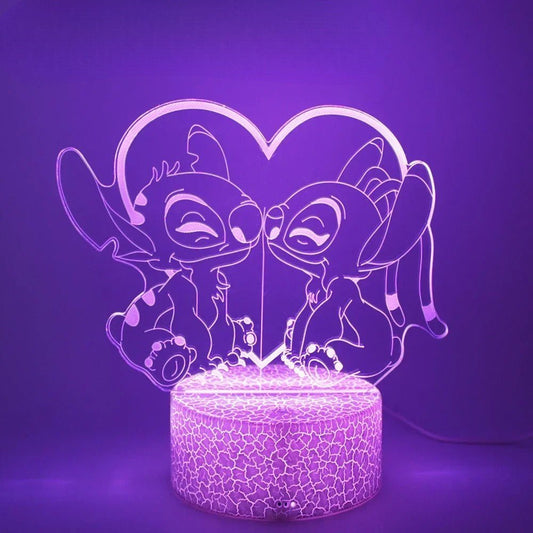 Veilleuse LED - StitchDream™ - Duo Amoureux - Mon Univers - Mes Lumières